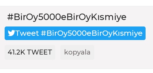 41.200 Tweet 💪🧿🚀👏
Yoruldukmu gençler 😎
Devammmmm 😎👏🙏🙋🏼‍♂️
#BirOy5000eBirOyKısmiye