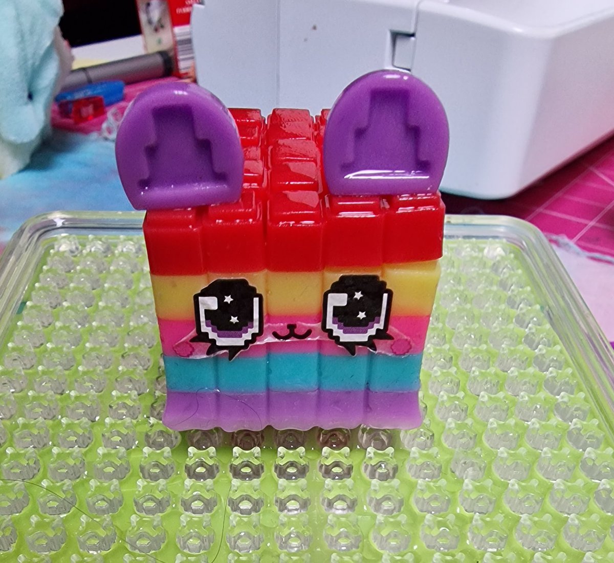 raisingmoonbows's tweet photo. In the house,  #PetSimulatorX from @BuildIntoGames as been the main game of choice at the moment. Which has resulted in both of them designing their own pet. 

Now to turn those drawings into pet cuddles for them. The youngest made a pet out of #pixobitz https://t.co/boMrwpszT9