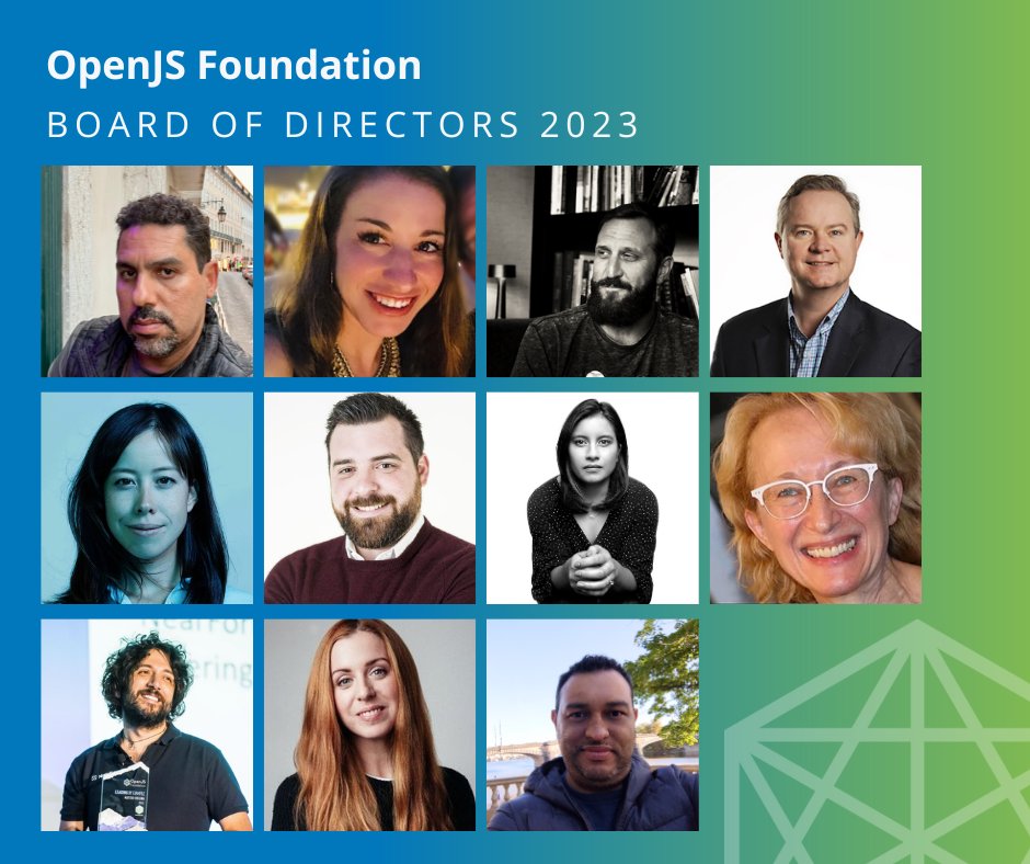 openjsf's tweet photo. Introducing our 2023 OpenJS Foundation Board of Directors!

We're excited to welcome 4 new additions to our board - read about them in our latest blog: https://t.co/zvYXXfNVPf

We look forward to all that they will bring to our community. 💙 https://t.co/yvlqG0ug8v