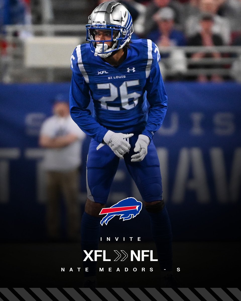 Nate Meadors from the <a href="/XFLBattlehawks/">St. Louis Battlehawks</a> invited to <a href="/BuffaloBills/">Buffalo Bills</a> camp!

#XFL | #LeagueOfOpportunity