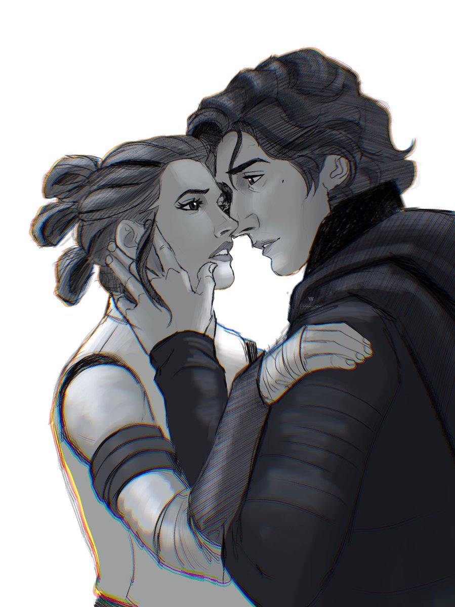 rainybearstudio's tweet photo. A little Reylo for @queenofharts191! Thanks for commissioning me 💛🤗

#rey #bensolo #kyloren #reylo #starwars https://t.co/fERNIVwasL