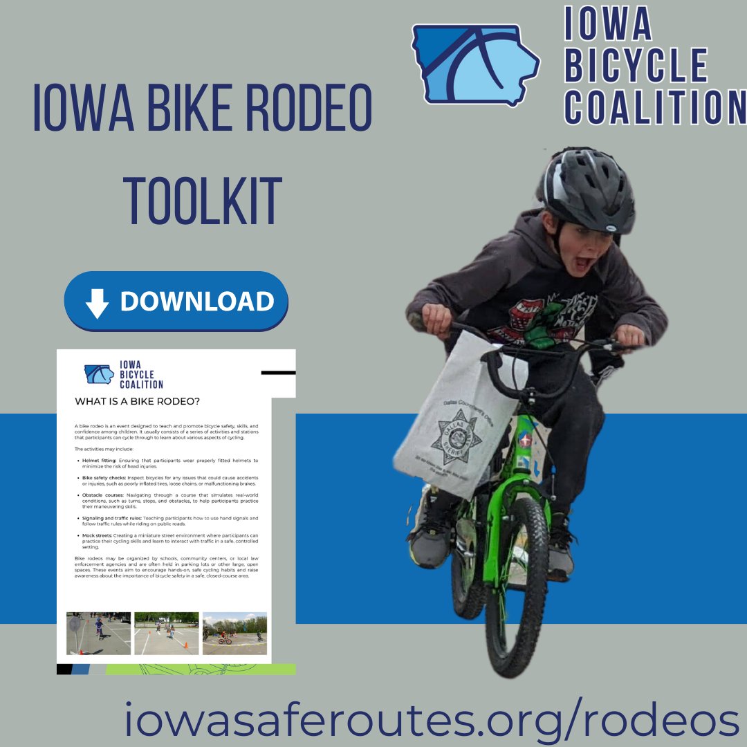 Discover the ultimate guide to organizing a bike rodeo in your community! Download the Iowa #BikeRodeo Toolkit now: iowasaferoutes.org/rodeos/ 📷 #IowaSafeRoutes #CyclingSafety @iowadot
