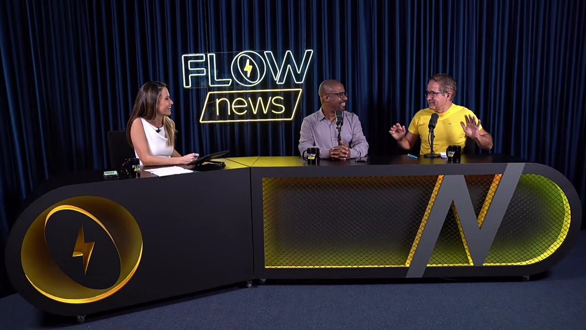 rede_pc's tweet image. O estúdio do #FlowNews tá lindo