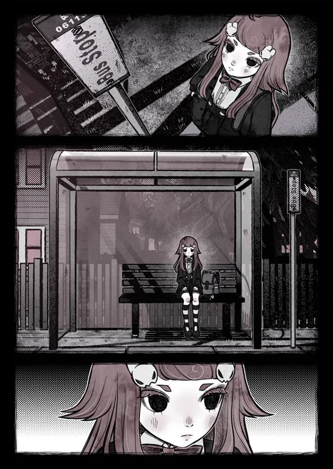 Ooh it's #webcomicday!  Die Wonder is a slow burn pychological horror with many mysteries yet to be uncovered. Follow Tsuki and her friend Wonder as they explore strange abandoned structures, definitely nothing will go wrong. 🙂  Link in my pinned tweet!