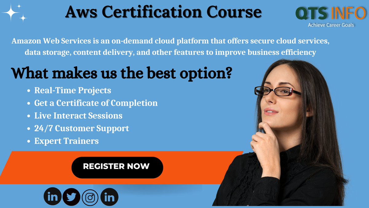 qtsinfo2's tweet photo. AWS course-@ https://t.co/8gUYGd3EXc covers essential cloud concepts, services, best practices for designing, deploying, managing applications on AWS  #AmazonWebServices #AWS #CloudComputing #CloudMigration #Serverless #CloudSecurity #awscloud #cybersecurity #coding #googlecloud https://t.co/orgbcViiPc