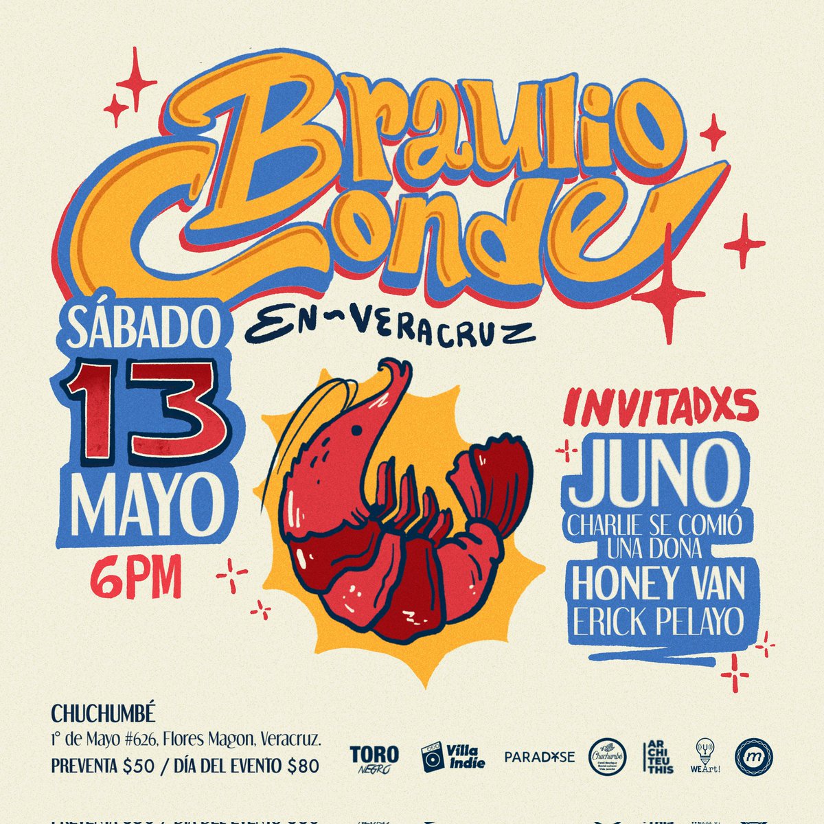 toronegrop's tweet photo. #Veracruz • ¡Este sábado @brauliosuperr llega por 1a. ocasión al puerto para presentarse en Chuchumbé 🦐✨!

La cita es a partir de las 6pm, cover $80 MXN. Arte x @ArchiteuthisMX. https://t.co/GyA6MqTtXP