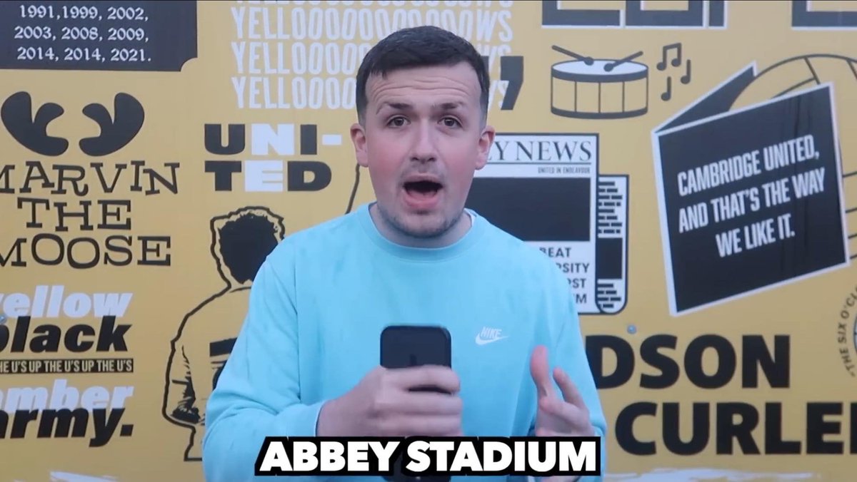 excessive_noise's tweet photo. Big ups @fusionjosh_ for featuring my artwork in the perfect retelling of our clubs most important day of the season. Great work on the vid, fella! 💛💛💛 #cambridgeunited #usarestayingup https://t.co/3x2Zj9XZzx