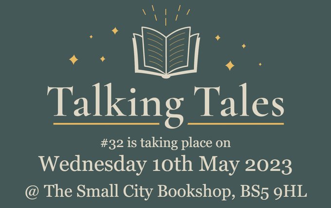 Mark Rutterford (@writingsett) on Twitter photo Cunningly timed to fall between Eurovision semi-finals ;-) Talking Tales is at 7pm on Wednesday.
We have birds, ice cream vans, poetry, romance and something sinister too. Jonathan, Tim, Ali, Adema, Hayat, Caroline, Philip, Dash, Fazey, John, BAnne, Elaine and Pearl await ❤️ Cunningly timed to fall between Eurovision semi-finals ;-) Talking Tales is at 7pm on Wednesday.
We have birds, ice cream vans, poetry, romance and something sinister too. Jonathan, Tim, Ali, Adema, Hayat, Caroline, Philip, Dash, Fazey, John, BAnne, Elaine and Pearl await ❤️