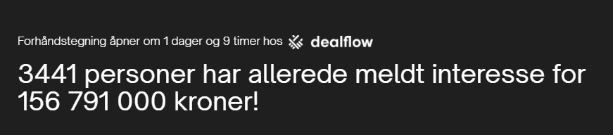 tiderpenger's tweet photo. Firi har fått imponerende mye medvind hos investorer https://t.co/Wsanmz3Rww