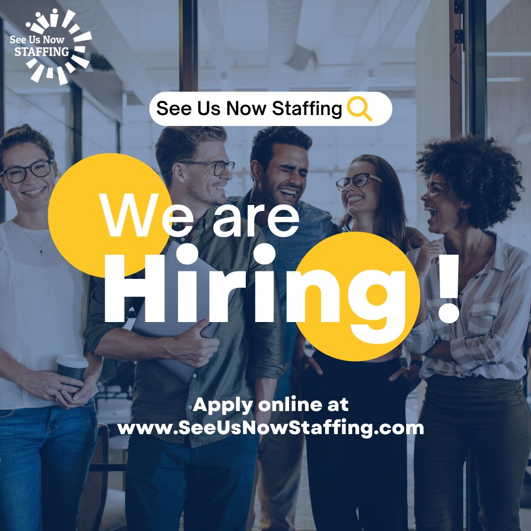 At See Us Now Staffing, we aim to find the perfect job for you.
#seeusnowstaffing, #getjobs, #findstaff, #findemployees, #qualifiedhires, #goodworkers, #nowhiring, #lasvegasjobs