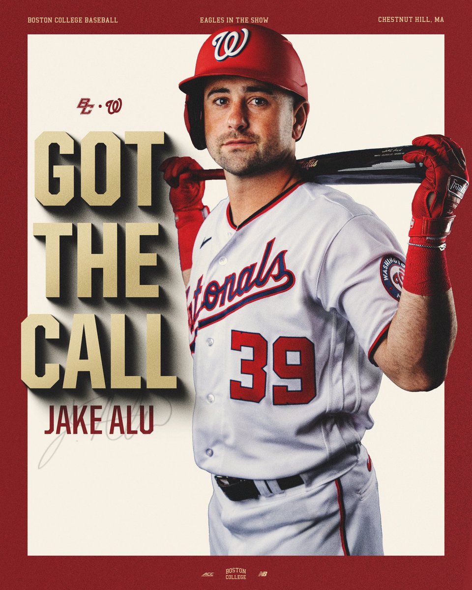 Welcome to the show, Junezy!

#FormerBirdballer🦅 Jake Alu earns call up from the @nationals as the fifth Eagle to reach the majors in the last six years.