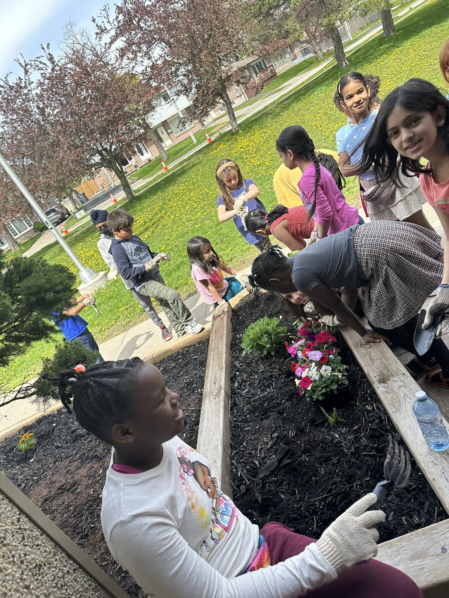 Grade 2 and 3 students at <a href="/HaroldFLoughin/">Harold F. Loughin PS</a> planted a Community Garden as their commitment to <a href="/SEVA/">Seva</a> “Selfless Service” during #SikhHeritagemoth and our commitment to Sustainability and climate change during #EarthMonth <a href="/PeelSchools/">Peel District School Board</a> <a href="/dricketts2/">Datress Ricketts</a> <a href="/PDSB_eco/">Peel EcoSchools</a>