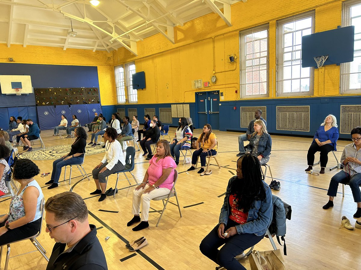 Teacher appreciation week starts with self-care for those who are always caring for others. Mindfulness, yoga, affirmations, and reflection. SEL isn’t just for our students, it’s for our staff as well.

We LOVE our RBS educators.
#caringfortheWHOLEeducator
<a href="/District5NYC/">NYC District 5</a>