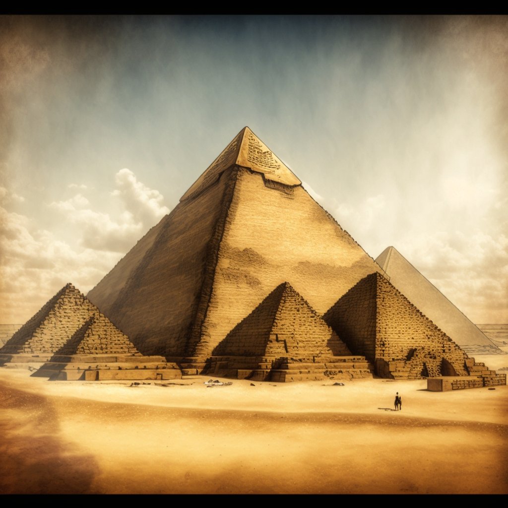 History____Geek's tweet image. 🗿🇪🇬📜 The Great Pyramid of Giza, built over 4,500 years ago, is the oldest and largest of the three pyramids in Giza. It took around 20 years to build using over 2 million stone blocks, some weighing as much as 80 tons!  #history #funfact 🤯🔨👷‍♀️