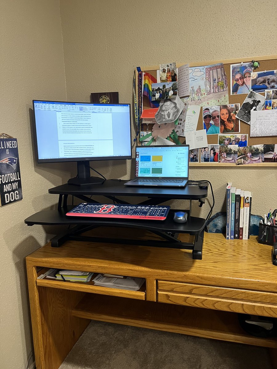 Always accommodating for students that sometimes we forget we need them too. Army and kids have ruined my back. Gotta stand most days.  Best money spent! #accommodation #accessibility #education