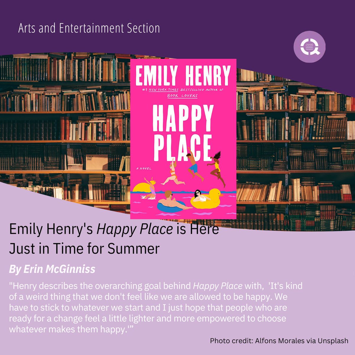 "In an interview with Entertainment Weekly, Henry describes the challenges of writing this novel. In the past, this romance writer has primarily stuck to writing two main characters: the love interests."
More on this story: wcuquad.com/6021674/arts-e…