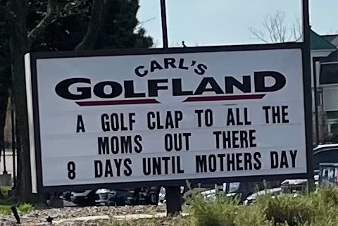 PerichAdv's tweet photo. We're now writing signs for @carlsgolfland -- in addition to in-store signs, print ads, TV spots, digital, packaging, delivery trucks and just about every form of media imaginable.

#mamaneedsanewpairofgolfshoes https://t.co/v8ZgSdrESy
