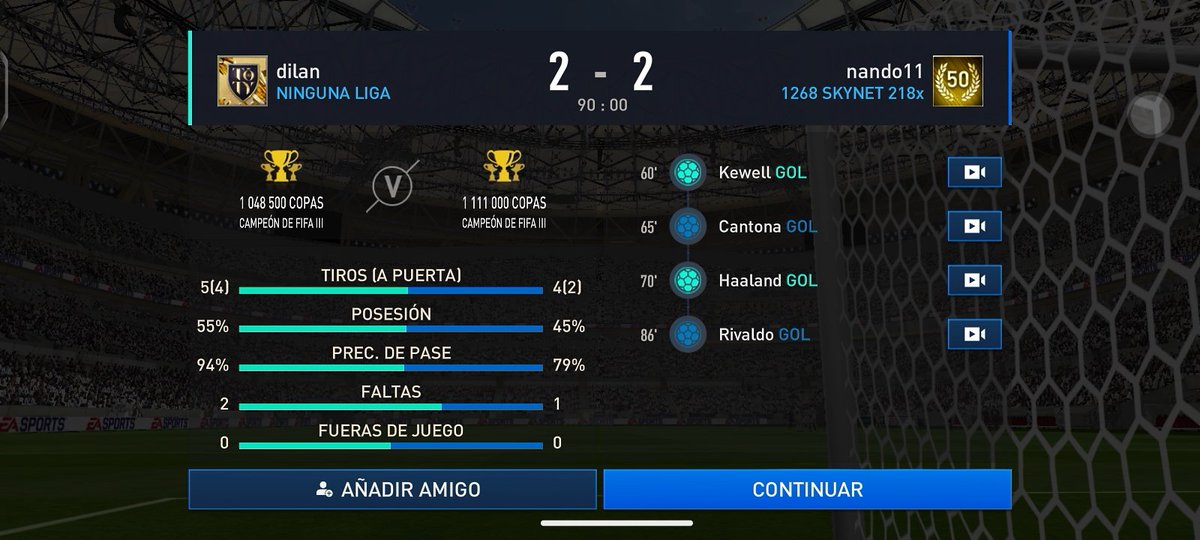 dimaty18's tweet photo. @El_PROFE_FIFA @HDWolvie @legas1710 @nitrofm7  @tutiofifa @fifagreiff @GtFifa @EAFIFAMOBILE @NeuxFM top 50, con ese equipazo y centrero. https://t.co/qDtjnvDOAR