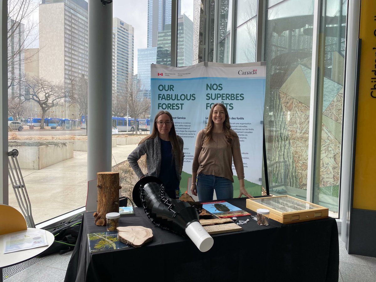 northern_norton's tweet photo. For those in #YEG, join our mountain pine beetle researchers this Friday afternoon @RoyalAlberta for #AlbertaForestWeek🌲
Jennifer and Kaitlyn will be there all afternoon to share their research & answer all of your mountain pine beetle questions!
#ABForestWeek https://t.co/eTeLy85Ocn