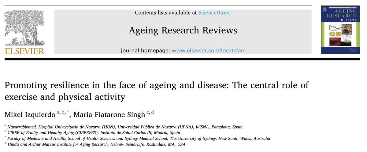📢Frailty is not a barrier to exercise, but rather a reason to prescribe it as medicine for older adults. Download this article to learn why 

📲authors.elsevier.com/a/1h1YG5aZoHgB…  

#exercise #geriatrics #HealthForAll