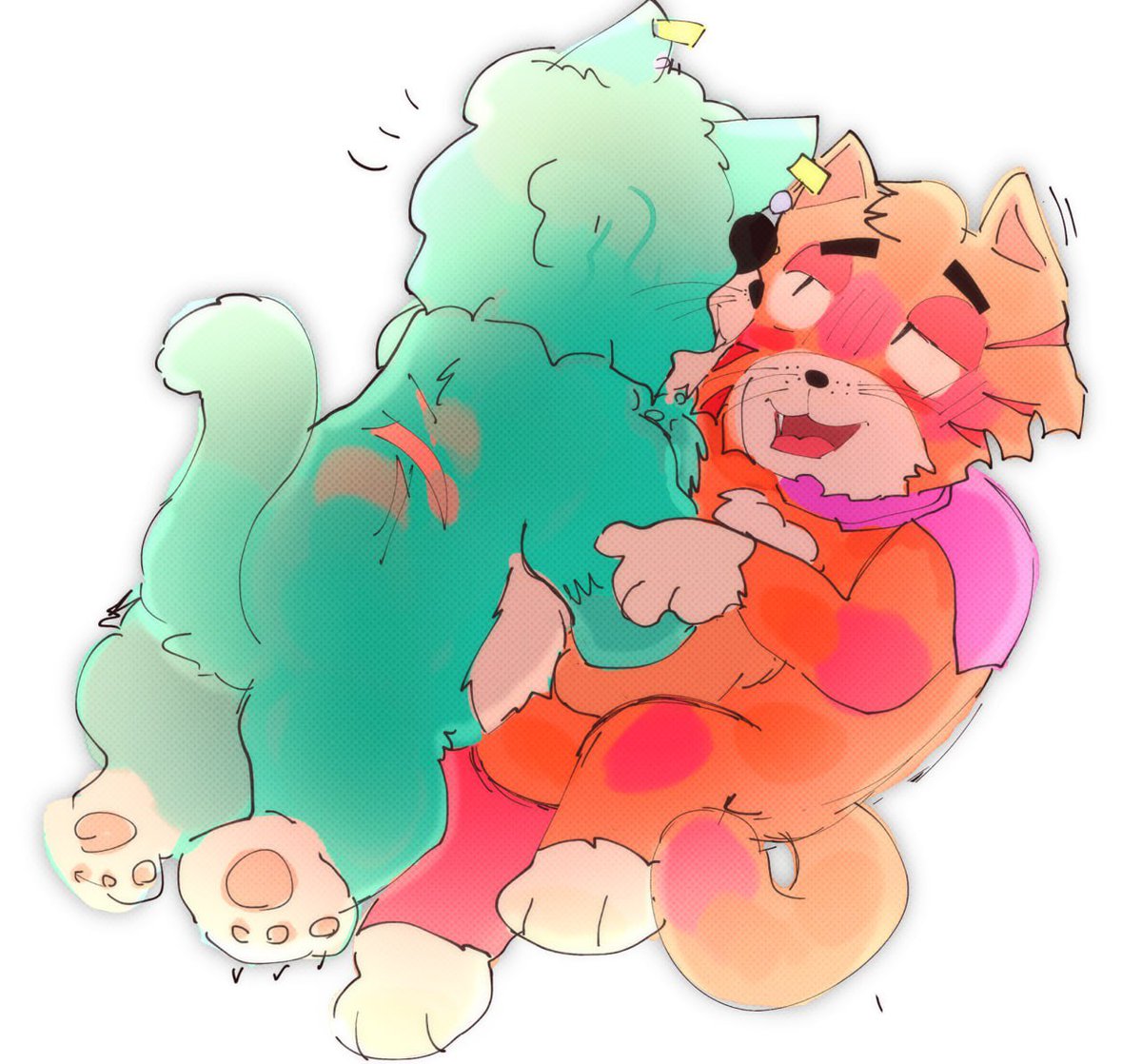 DelLuna25's tweet photo. art by @feathhhngg // #kittyisnotacat https://t.co/iPJsv6lDUt