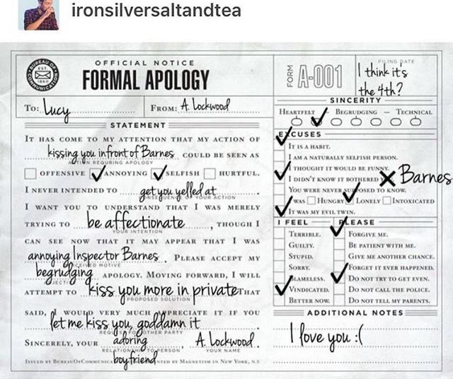 Formal apology from Lockwood to Lucy. This is such a Lockwood thing to do😭
#LockwoodandCo
