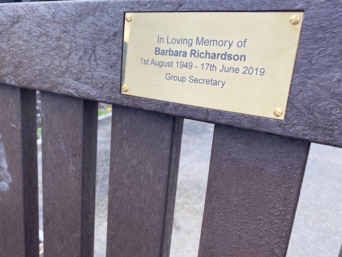 Today we unveiled memorial, benches for some fantastic supporters of our group