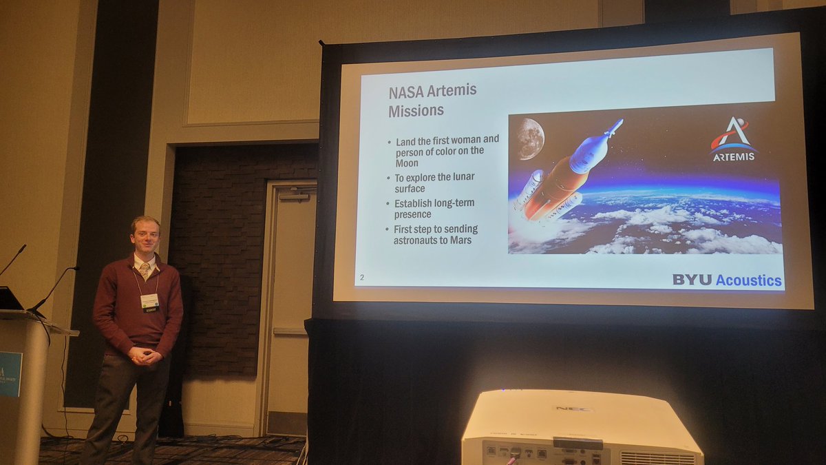 <a href="/CarsonCunning3/">Carson Cunningham</a> is presenting the first of three talks on <a href="/NASA_SLS/">ARCHIVED: NASA_SLS</a> acoustics at #ASA184 by <a href="/BYU/">BYU</a> and <a href="/rollinscollege/">Rollins College</a>. <a href="/acousticsorg/">Acoustical Society of America</a> <a href="/BYU_PASCAL/">BYU PASCAL</a>