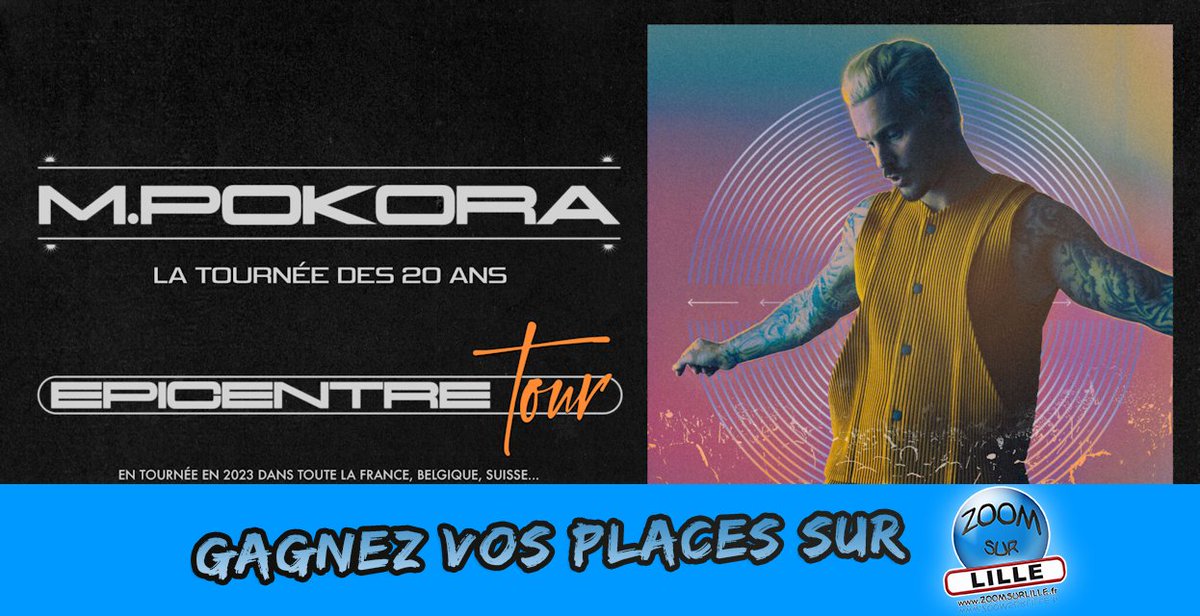 zoomsurlille's tweet photo. 😀 ZSL &amp; @Nuitsdartistes vous offrent vos places pour le concert de « M.Pokora – Epicentre Tour » à la Decathlon Arena – Stade Pierre Mauroy le samedi 17 juin !😀

Pour jouer :
- formulaire de participation >>> https://t.co/GG3svNpXuk
- retweeter ce post !

🍀 Bonne chance !!! 🍀 https://t.co/G04thSz6P5