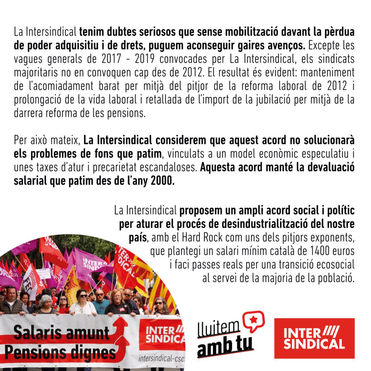 LA INTERSINDICAL tweet media