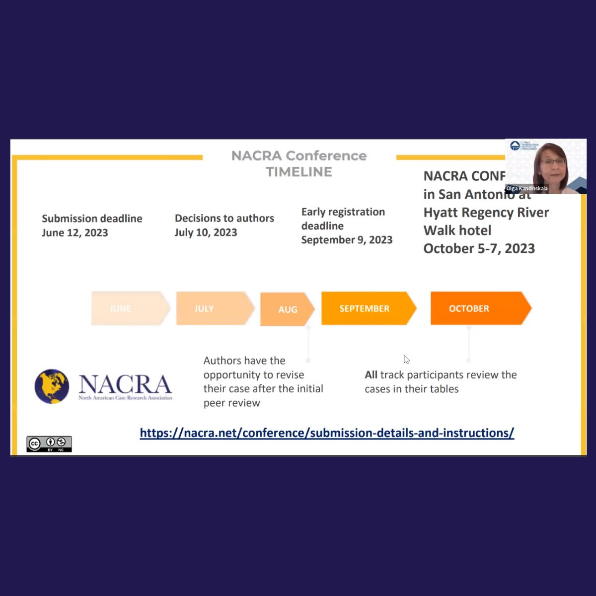 Highlights of our interactive webinar on 'What Makes a Good Case?' 

Thanks @OlgaKandinskaia & @uncertainprof for the great tips on writing & publishing cases!

Join us in San Antonio, Texas in Oct for #NACRA2023  ➡️ nacra.net/conference/

#casewriting #caseteaching #casemethod