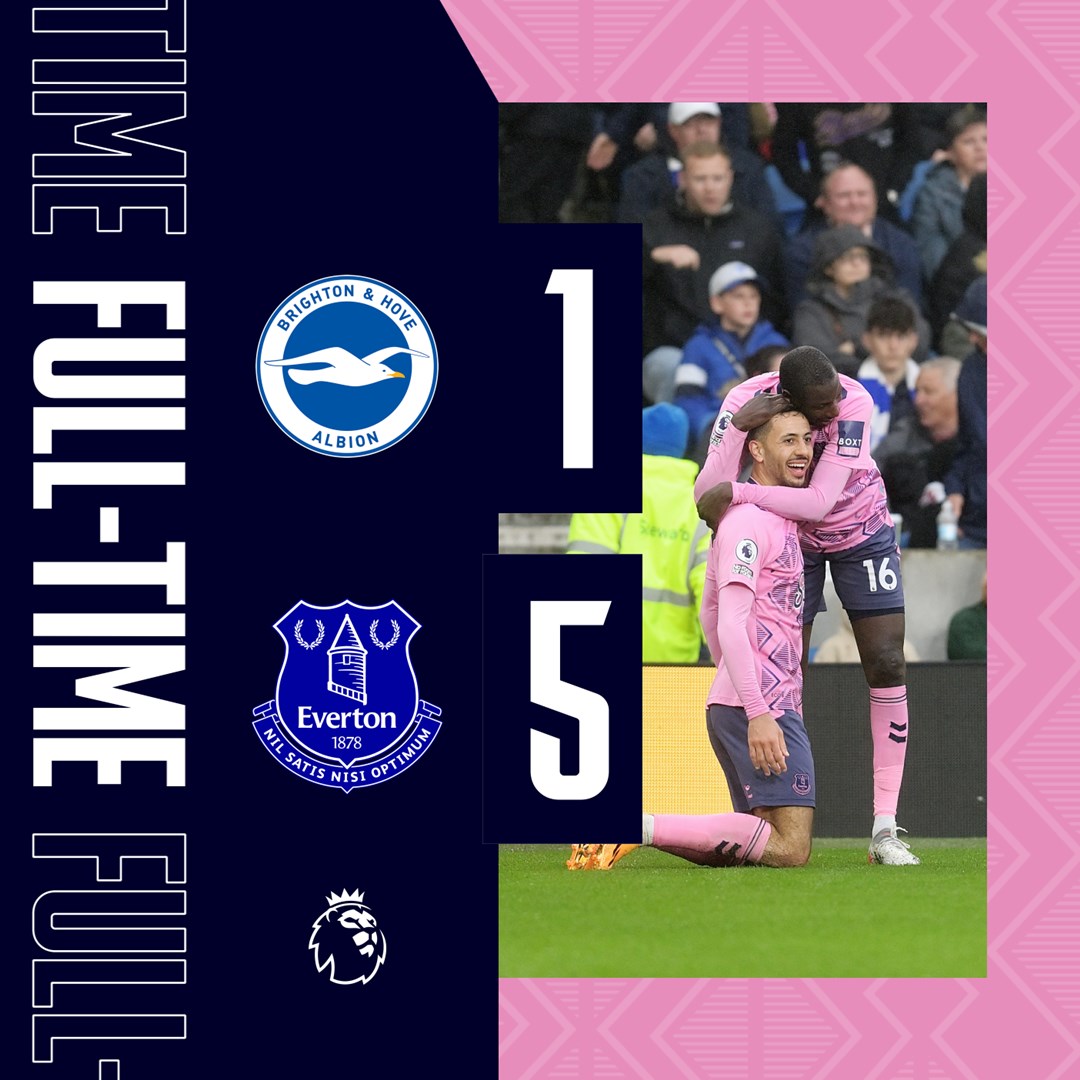 FT. UP THE FIVE-GOAL TOFFEES!!! ✊ #UTFT 

🕊 1-5 💙 #BHAEVE