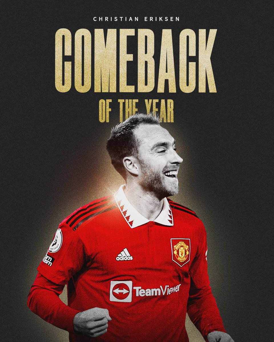 An inspiration to us all 👏 @ChrisEriksen8 has won the Comeback of the Year at the @LaureusSport Awards 🏅 #MUFC