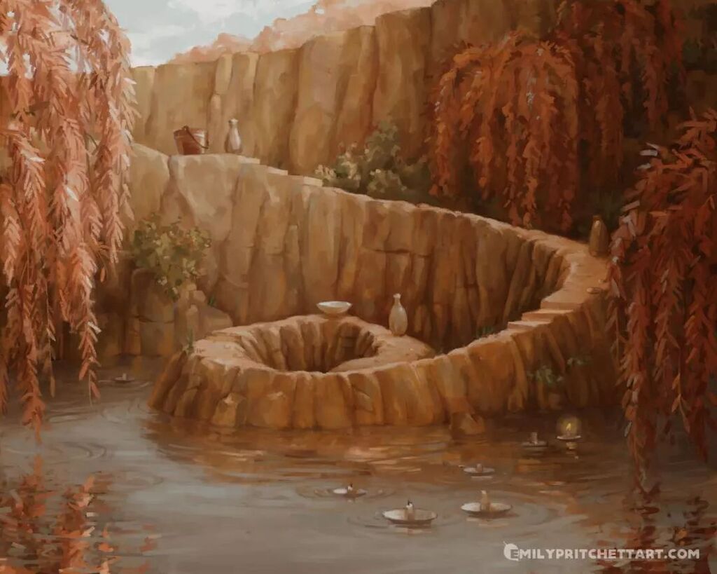 emilypritchart's tweet photo. "Spiral Well," 2018.
This was one of my first really painterly digital paintings and I was super proud of it! I still am too. It gives me a sense of calm and coolness despite all the warm tones.
.
#landscapepainting #digitalillustration #photoshoppaintin… https://t.co/bHsj0dwsoH https://t.co/Q2aRQFrBib