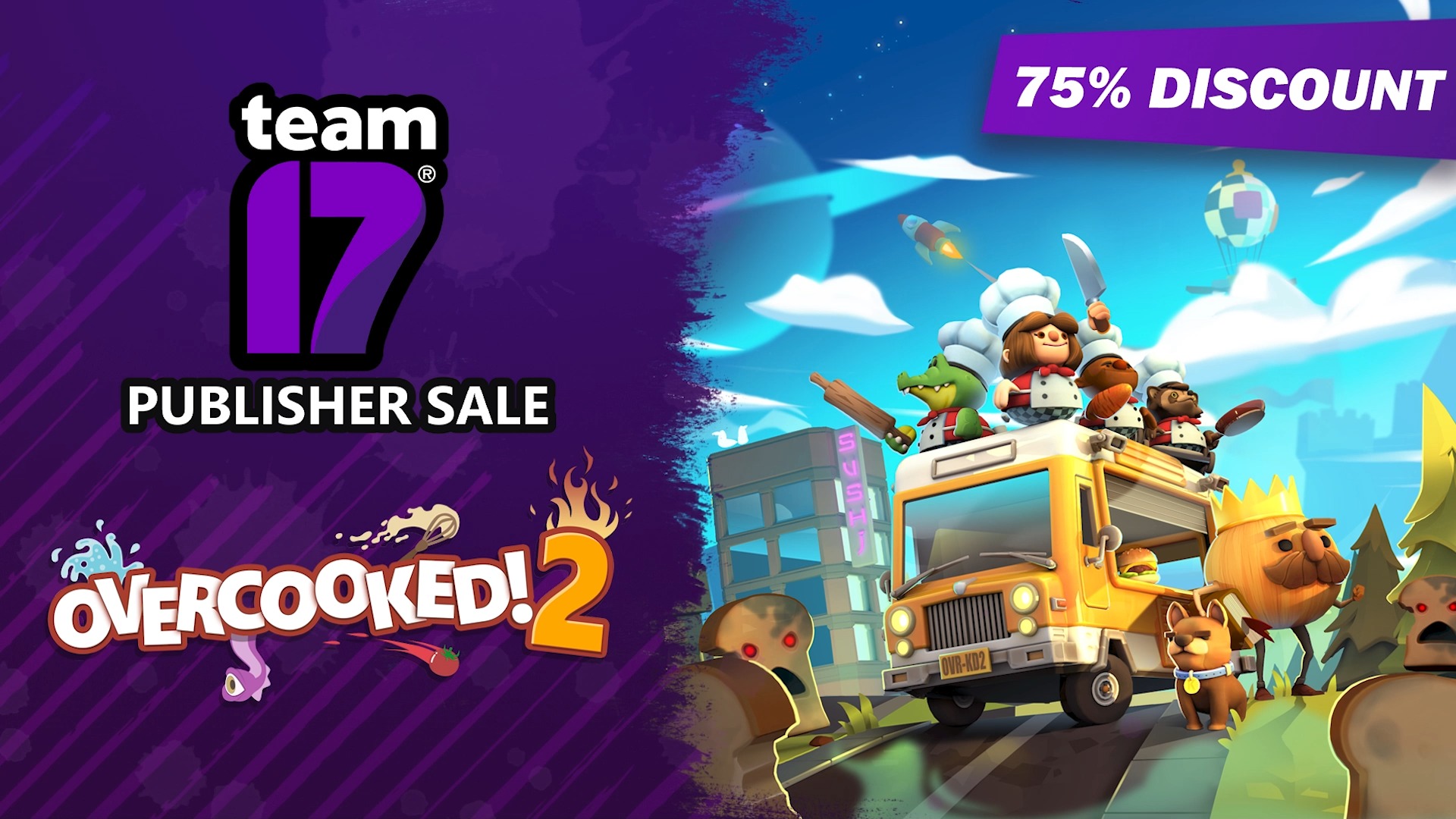 75% Overcooked! 2 on