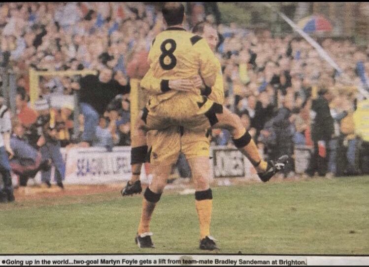 #OnThisDay 7/5/94 BRIGHTON HA 1 PORT VALE 3 Glover, Foyle 2 Automatic promotion for the Valiants! A must win game & goals from Dean Glover & Martin Foyle 2 saw Vale go up as runners up in front of thousands of travelling fans. Att 15,423 #portvale #pvfc