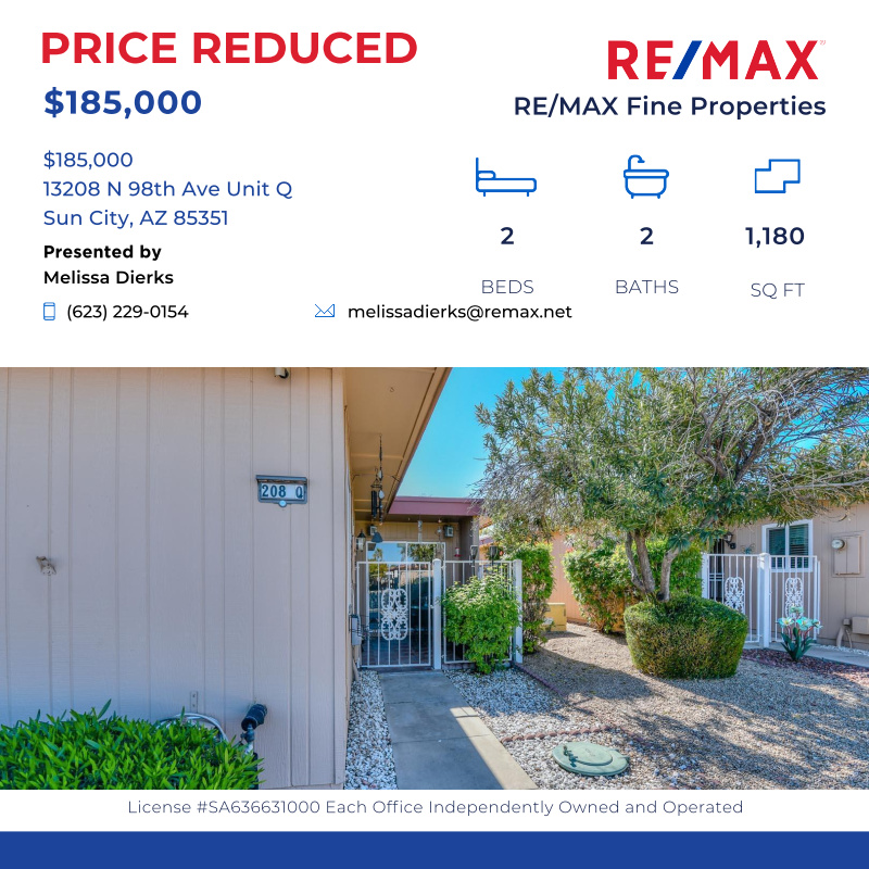 melissadierks's tweet photo. PRICE REDUCTION! Call or Email for More Information! 623-229-0154 or MelissaDierks@REMAX.net

Click here for details:
https://t.co/Q2mp9IkcG2 https://t.co/nBgL1SfyAZ