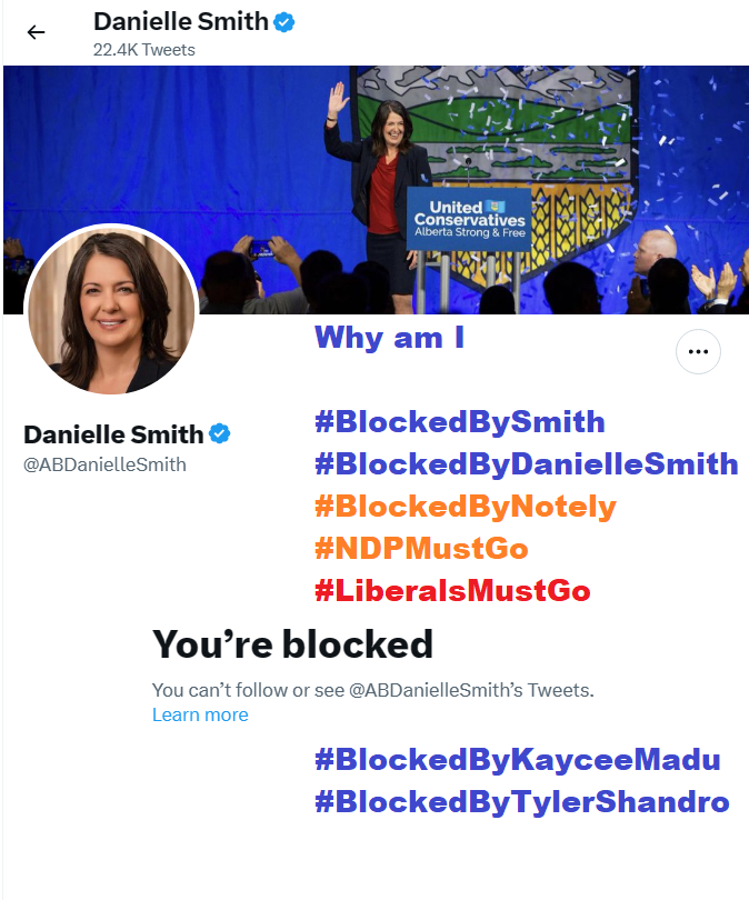 lisahsmithlhs's tweet photo. @TheBreakdownAB WHAT TOOK SO LONG @ABDanielleSmith?
It sucks for the THOUSANDS of Albertans to get the news via Screen Shot
#BlockedByDanielleSmith
#BlockedBySmith
BE4 anyone rags on me - I'M NOT A NDP OR LIBERAL SUPPORTER
Why have we been kept in the dark about the #NONConfidence Vote๐คฌ
#ABpoli https://t.co/lCsJnZ5ECa