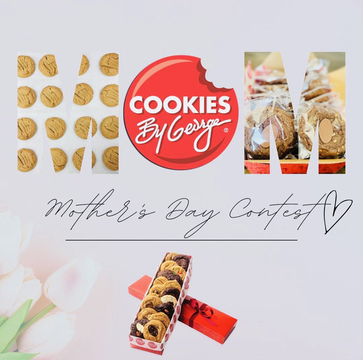 #Contest time🚨For a chance to WIN a Flower Box for your Mom.🍪 Tag your Mom or a fellow Mom &amp; tell us why they need cookies.🎁 Winner will be chosen on May 10 &amp; announced on this post. Contest is open to Canadian residents. Must RT &amp; be following us! #CookiesByGeorge #MothersDay