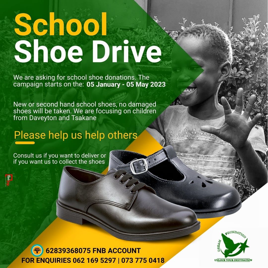 Mdeecbm's tweet photo. @akreana_ Hi I'm donating school shoes at a local primary school around my community in Daveyton on the 17th of May 2023.
if by any chance anyone sees this and is willing to help I will surly appreciate it. 

THANK YOU

0837221549 - Delphin 
0621695297 - Christina https://t.co/h4akuJOrc3