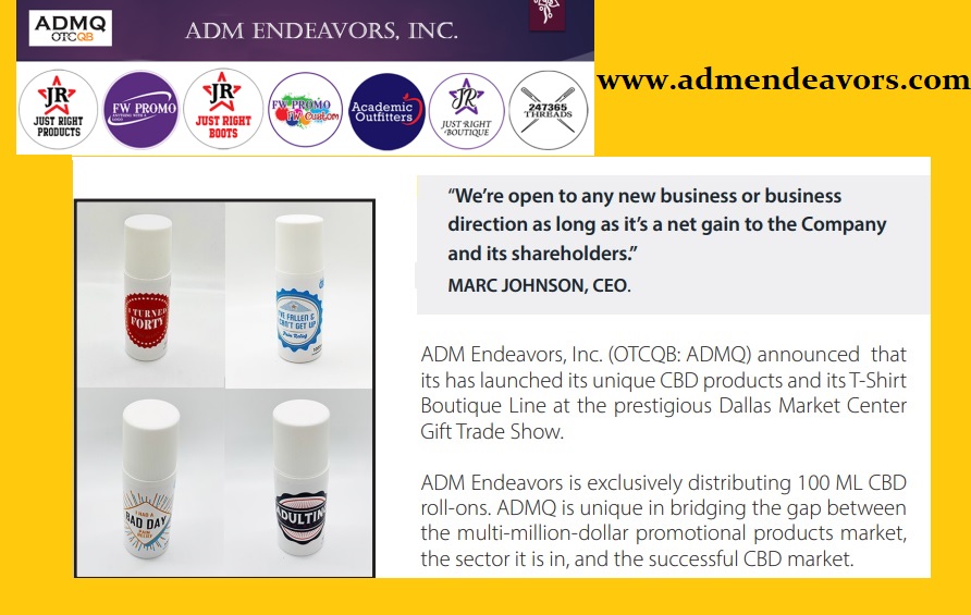 RonelVilla3's tweet image. $ADMQ Operates a diverse vertical integrated business in the Dallas/Fort Worth area, consisting of a retail sales division, screen print production, embroidery production, digital production, import wholesale sourcing, and uniforms.

@AdmqEndeavors 
#Printscreen 
#StockMarket