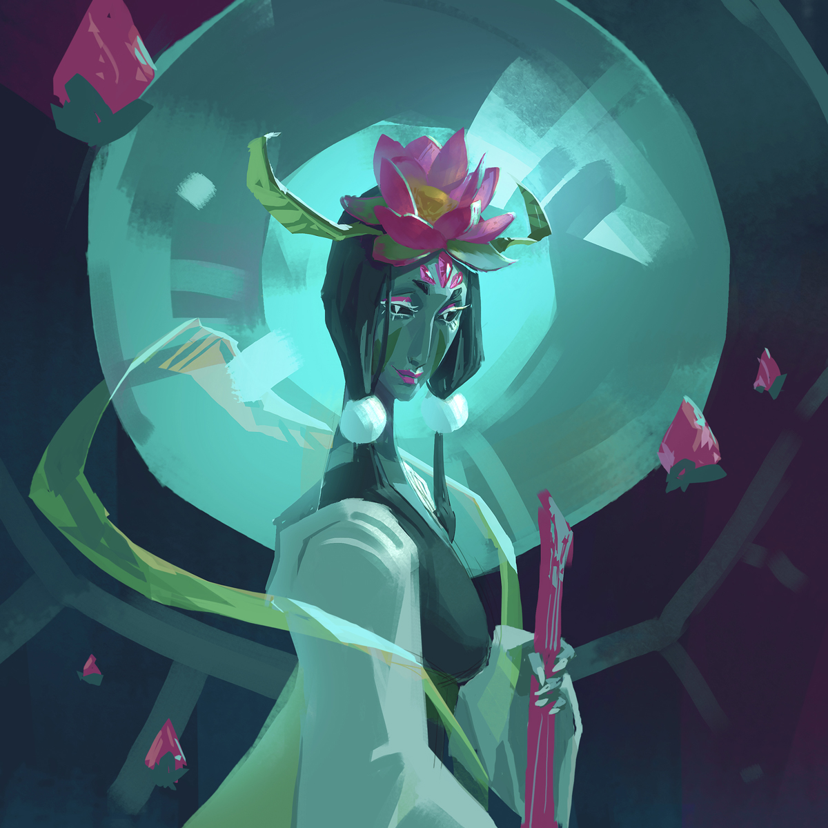 anninosart-on-twitter-lotus-dragon-cookie-from-cookie-run