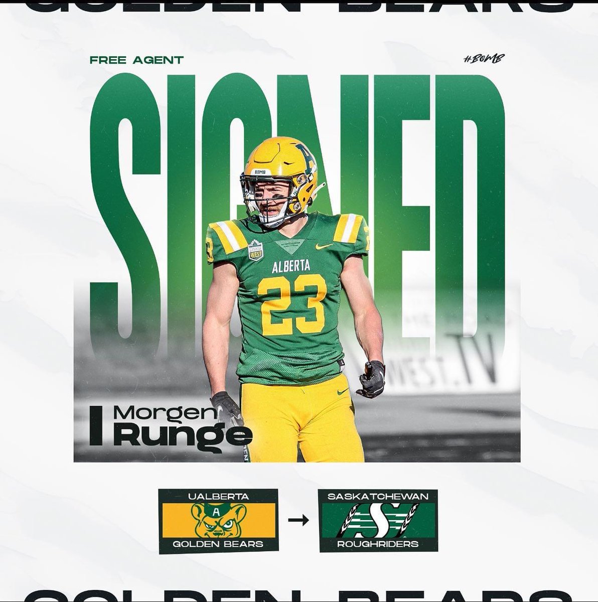 ngpshth's tweet photo. Congratulations to Hilltop High and Whitecourt Cats alumni, Morgen Runge, on signing a professional contract with the Saskatchewan Roughriders. We are proud of you, Morgen! We look forward to watching you in the CFL! https://t.co/zQITT5JqCn