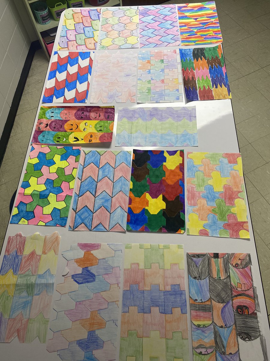 Tessellations! Soooo impressed 😁 #iteachmath #centurapride