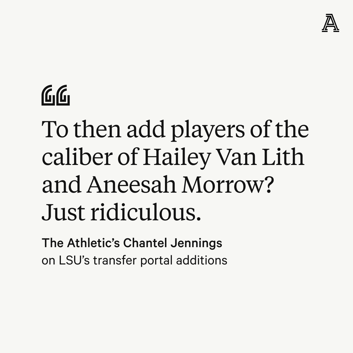 The Athletic WBB on Twitter to the new era of women’s college basketball, where the