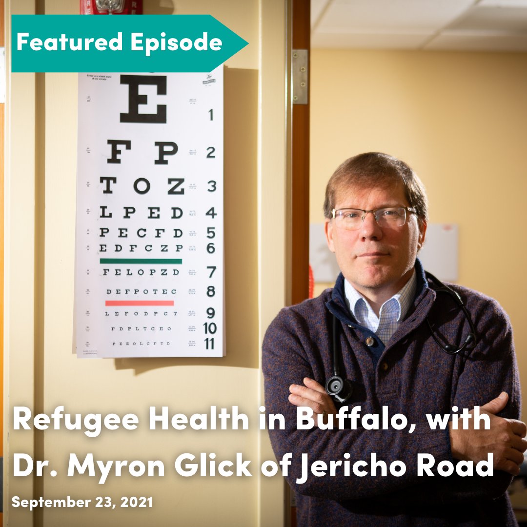 Happy Monday!
This week's featured episode is 'Refugee Health in Buffalo, with Dr. Myron Glick of Jericho Road.'

Listen: buffalohealthcast.buzzsprout.com/1645006/924200…

#UBuffalo #UBPublicHealth #PublicHealth #RefugeeHealth #HealthEquity #Podcast