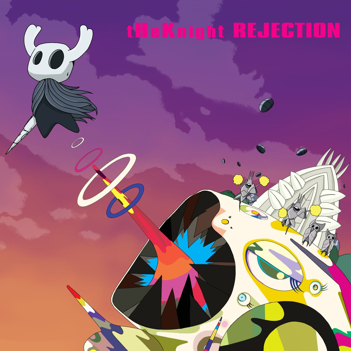 #14 of the weekly album art as hollow knight until Silksong comes out, you can say I had a blast on this one. to do all the colors all i can say is respect to akashi Murakami 

and <a href="/TeamCherryGames/">Team Cherry</a> give us the release date already we need it