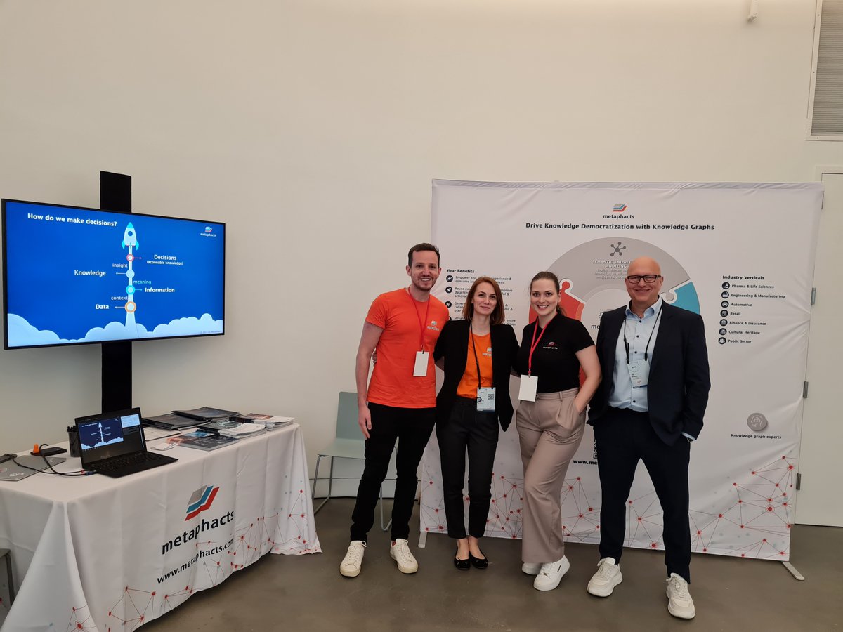 metaphacts's tweet photo. We had a great start at the @KGConference in New York City! Don't miss our #masterclass #SemanticKnowledgeModeling at 3:30 pm (CEST) for Domain Experts and Business Users by our Principal Technical Consultant Dr. Ademar Crotti Junior.
Learn more:
https://t.co/vdQbP2LUMO https://t.co/NI6vOBgHTq