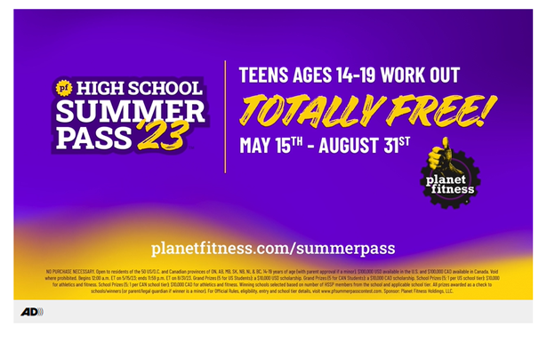 Hey <a href="/AnnapHS_AACPS/">Annapolis High School</a> Planet Fitness is offering FREE Summer Passes to all teens 14-19.  Check out this link for more information! <a href="/AHighPTSA/">Annapolis HS PTSA</a> 
planetfitness.com/summerpass/pre…