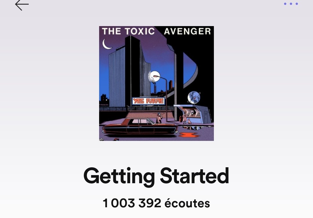 Oh tiens 1 million pour getting started sur Spotify
